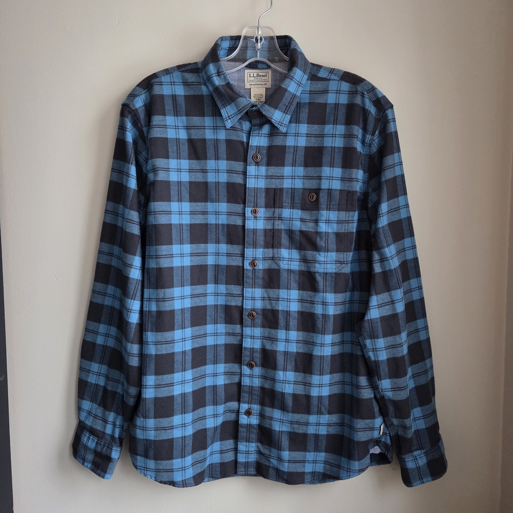 Men Flannel L.L. Bean BeanFlex® All-Season Shirt Small Reg NWT